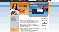 Desktop Screenshot of earnacollegedegree.com